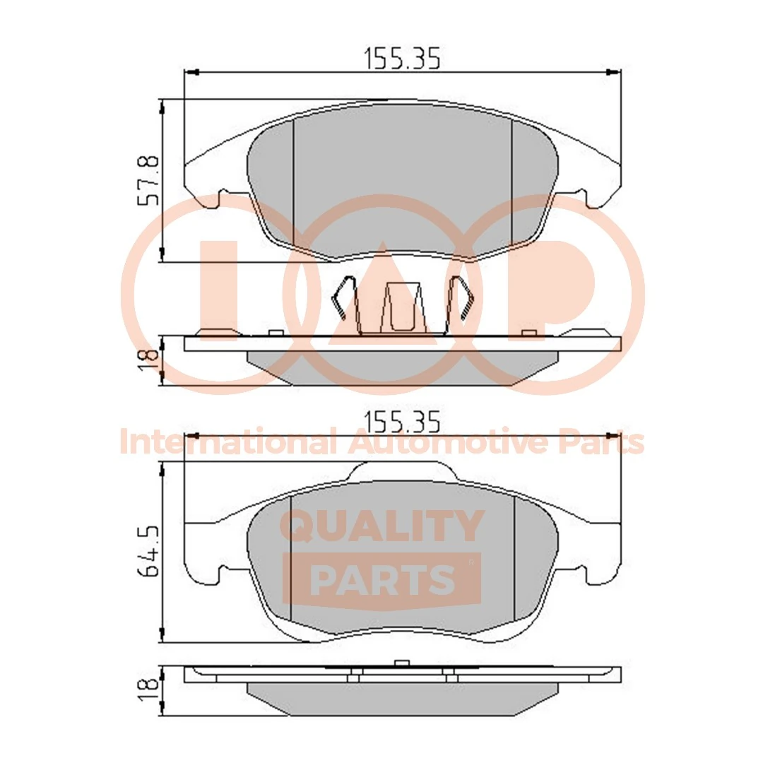 IAP QUALITY PARTS fékbetétkészlet, tárcsafék - 704-52000 - TothCarparts