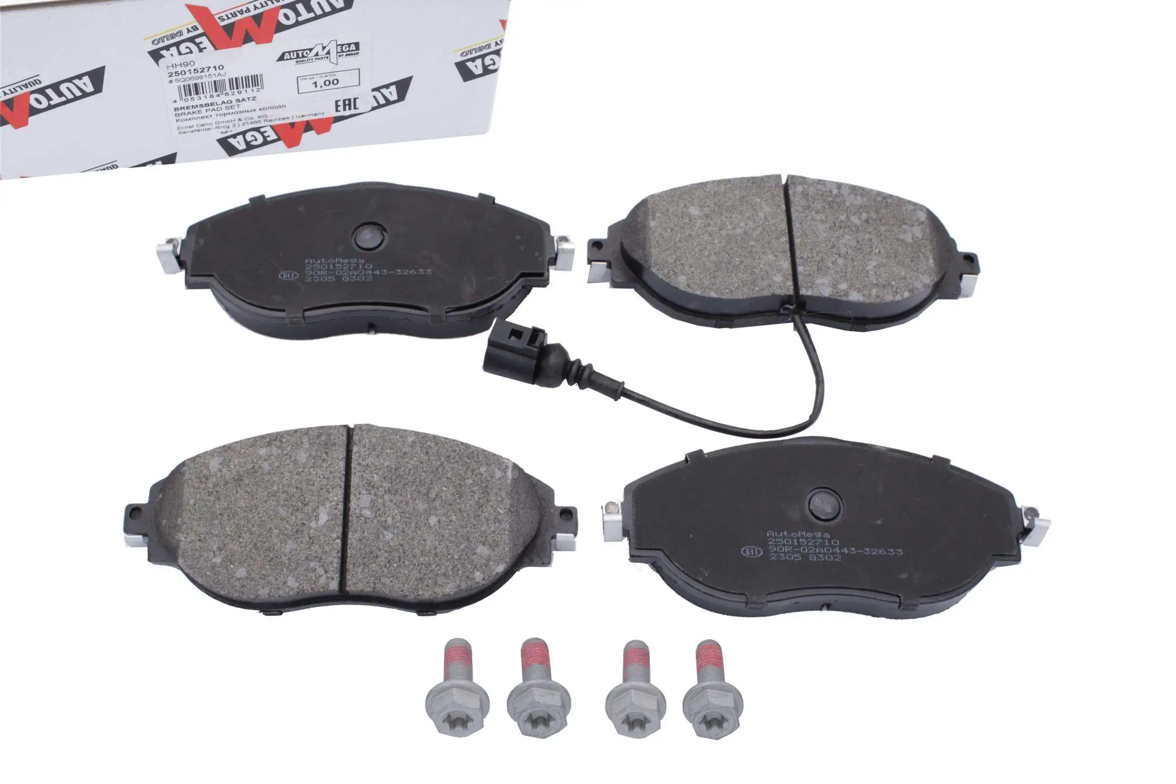 AUTOMEGA fékbetétkészlet, tárcsafék - 250152710 - TothCarparts