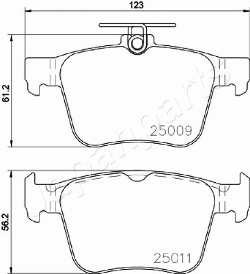 PEMEBLA fékbetétkészlet, tárcsafék - JAPPP-0906AF - TothCarparts