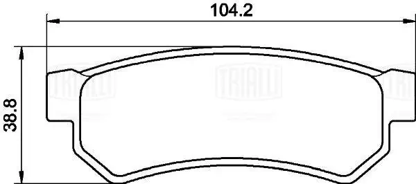 TRIALLI fékbetétkészlet, tárcsafék - PF 0571CR - TothCarparts