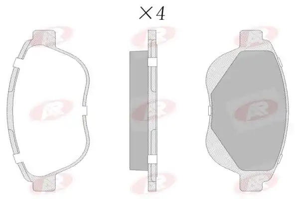 AP-SA fékbetétkészlet, tárcsafék - 5AP1751 - TothCarparts