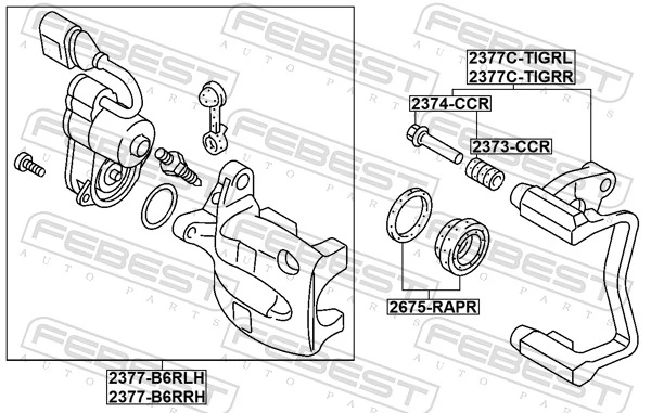 FEBEST féknyereg - 2377-B6RRH - TothCarparts