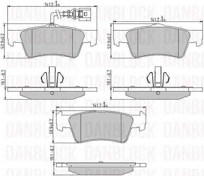 DANBLOCK fékbetétkészlet, tárcsafék - DB 510578 - TothCarparts
