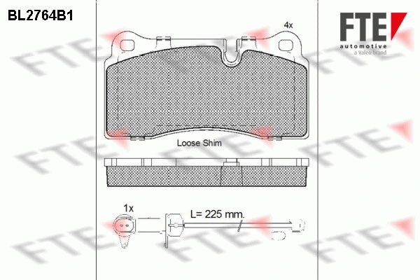 FTE fékbetétkészlet, tárcsafék - 9011059 - TothCarparts