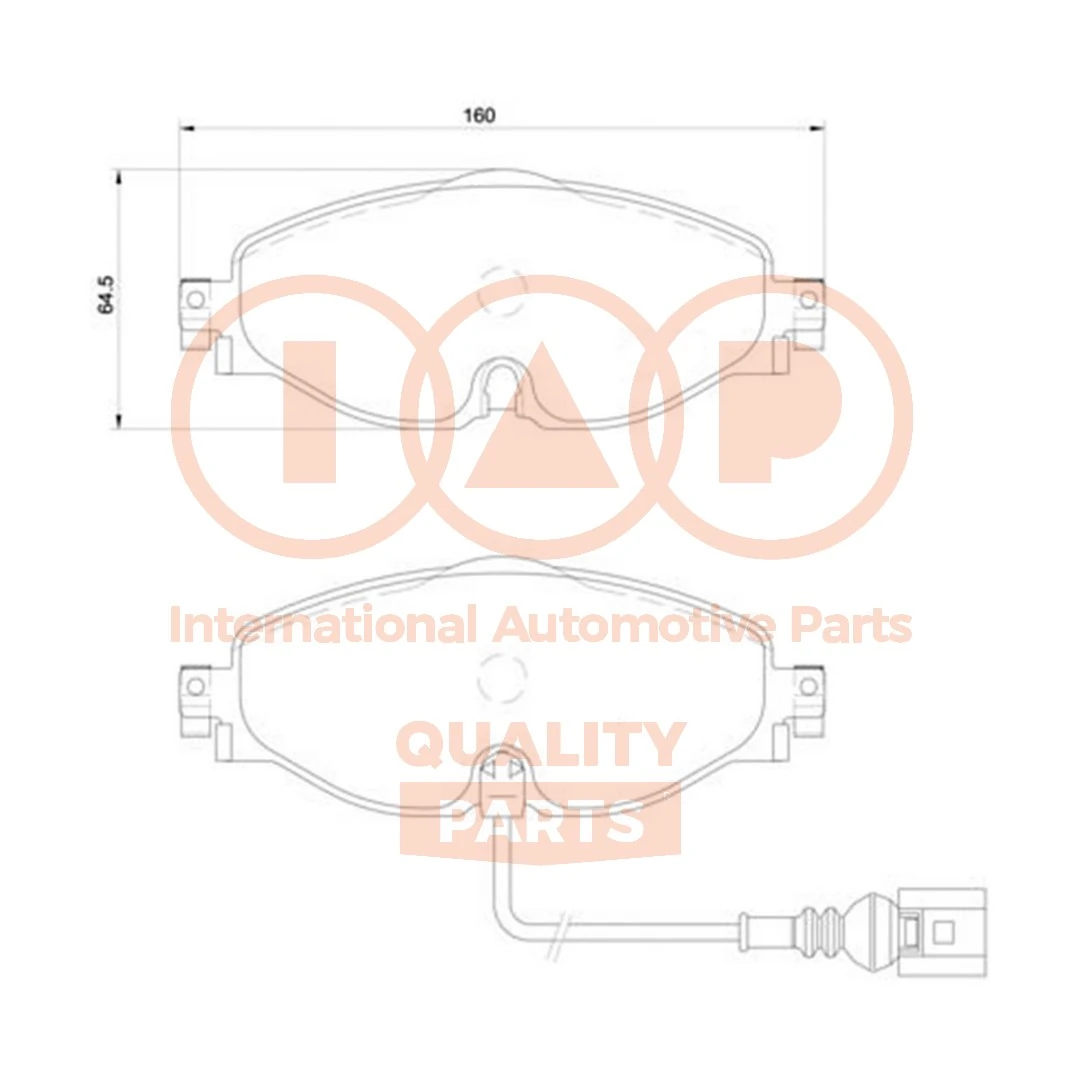 IAP QUALITY PARTS fékbetétkészlet, tárcsafék - 704-50032P - TothCarparts