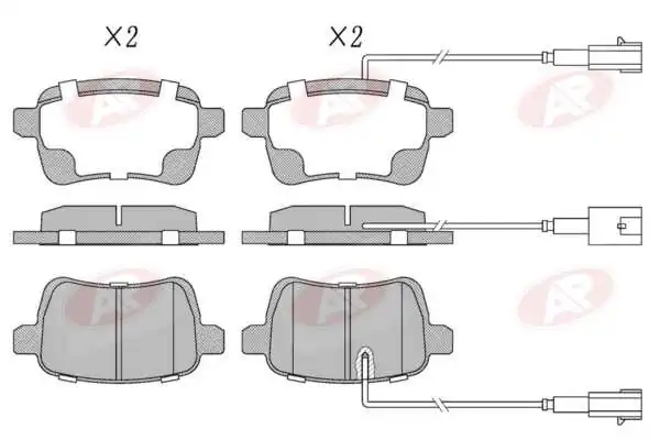 AP-SA fékbetétkészlet, tárcsafék - 5AP1596 - TothCarparts