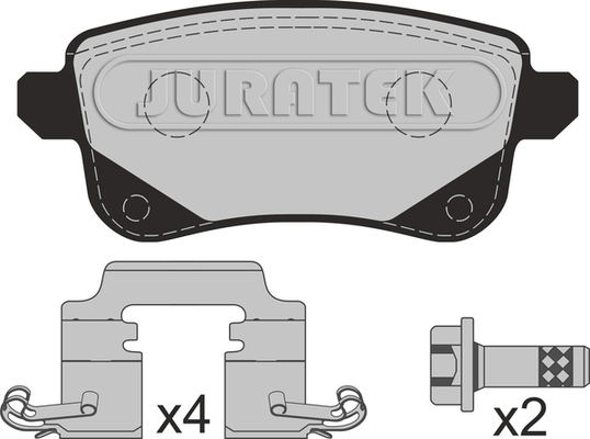 JURATEK fékbetétkészlet, tárcsafék - JCP4026 - TothCarparts