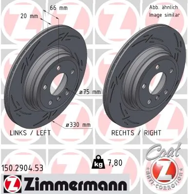 ZIMMERMANN féktárcsa - 150.2904.53 - TothCarparts