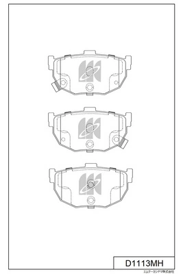 MK Kashiyama fékbetétkészlet, tárcsafék - D1113MH - TothCarparts
