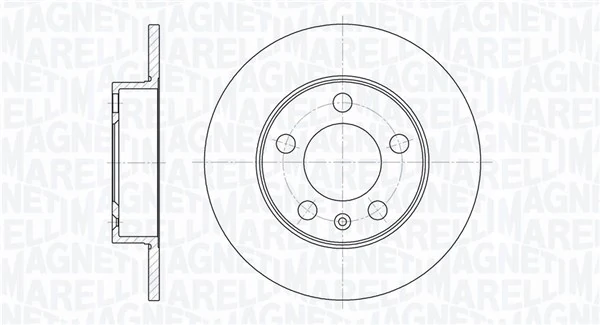 MAGNETI MARELLI féktárcsa - 361302040677 - TothCarparts