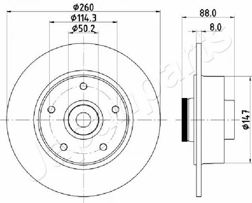 PEMEBLA féktárcsa - JAPDP-0713 - TothCarparts