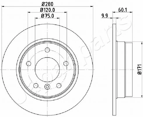 PEMEBLA féktárcsa - JAPDP-0107 - TothCarparts