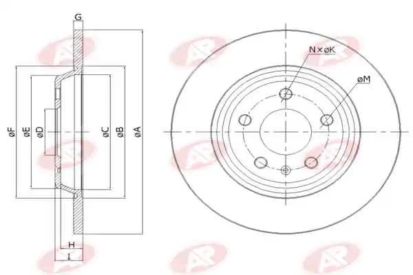 AP-SA féktárcsa - A1035P - TothCarparts
