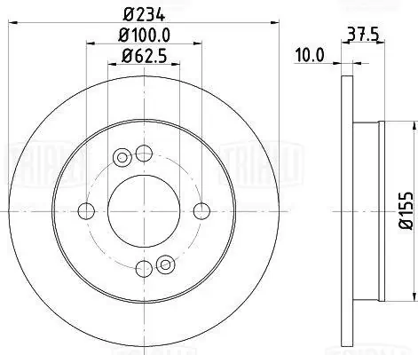 TRIALLI féktárcsa - DF 073114 - TothCarparts