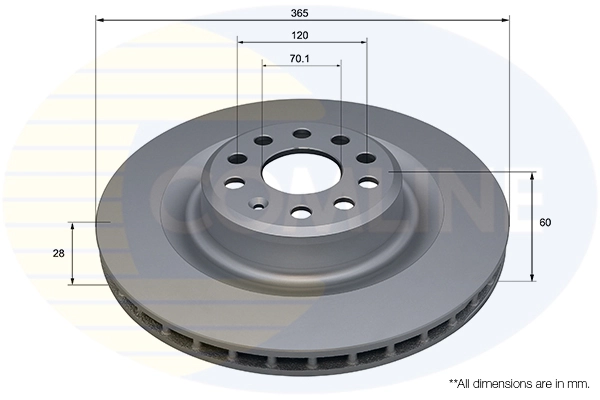 COMLINE féktárcsa - ADC5189V - TothCarparts