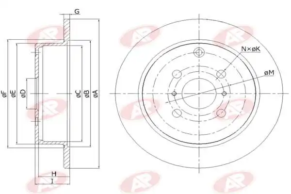 AP-SA féktárcsa - T2003P - TothCarparts