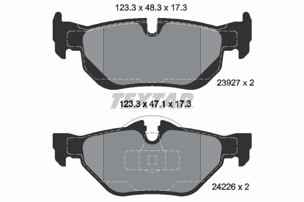 TEXTAR fékbetétkészlet, tárcsafék - 2392701CP - TothCarparts