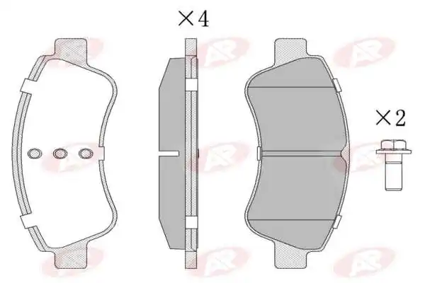 AP-SA fékbetétkészlet, tárcsafék - 5AP1188 - TothCarparts