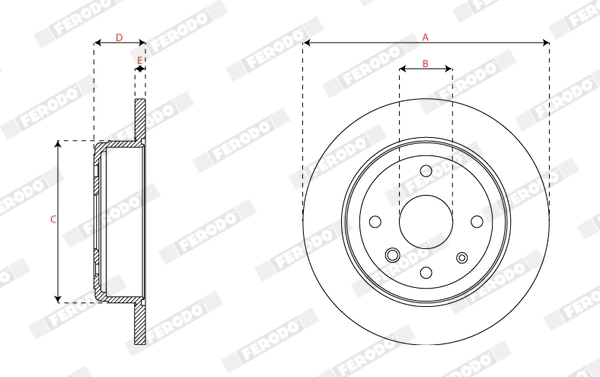 FERODO féktárcsa - DDF1944C - TothCarparts