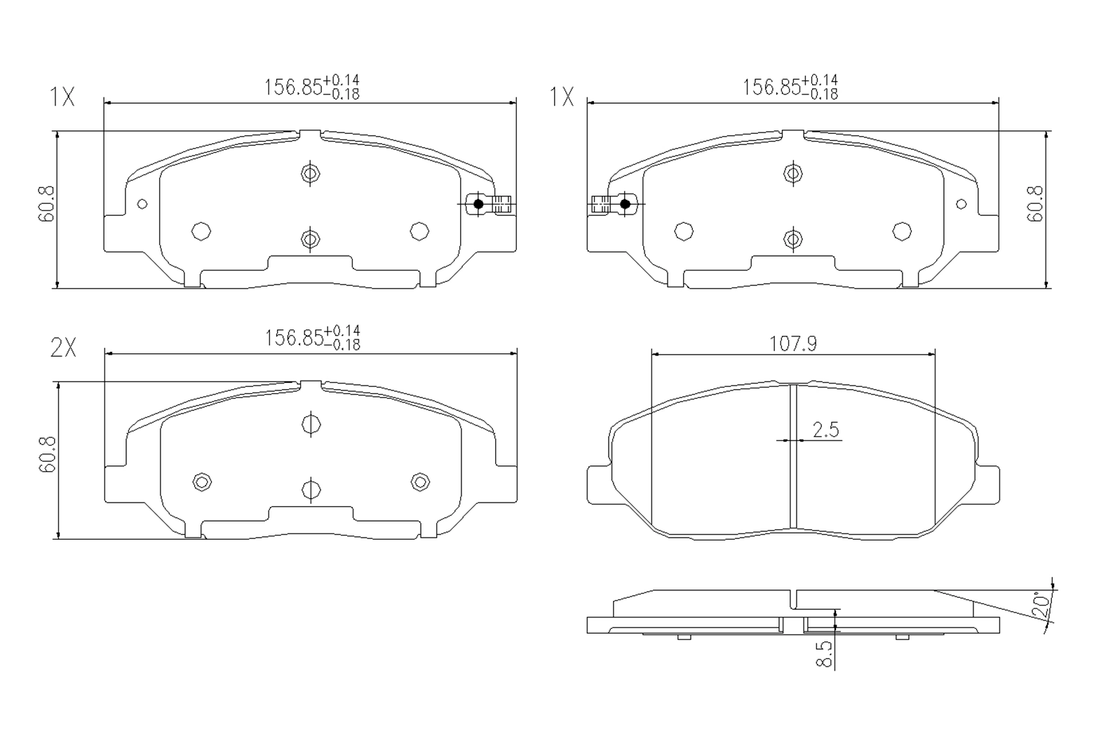 BOGAP fékbetétkészlet, tárcsafék - Y8210203 - TothCarparts