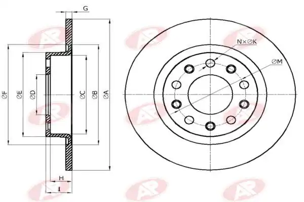 AP-SA féktárcsa - A2007P - TothCarparts
