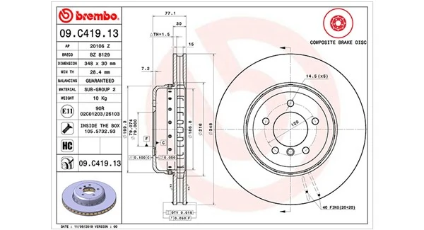 MAGNETI MARELLI féktárcsa - 360406133804 - TothCarparts
