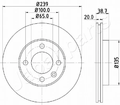 PEMEBLA féktárcsa - JAPDI-0939 - TothCarparts