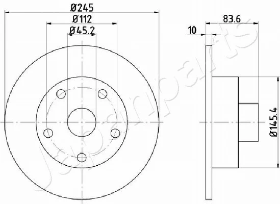PEMEBLA féktárcsa - JAPDP-0906 - TothCarparts