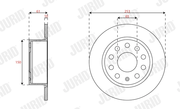 JURID féktárcsa - 563593JC - TothCarparts
