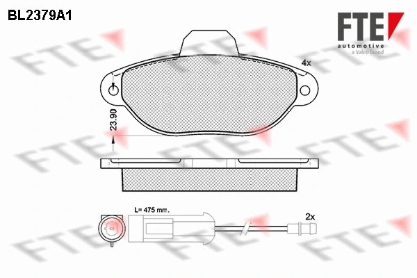 FTE fékbetétkészlet, tárcsafék - 9010715 - TothCarparts