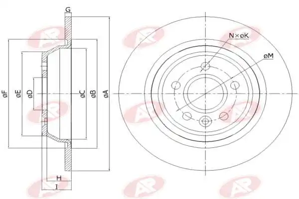 AP-SA féktárcsa - F1018P - TothCarparts