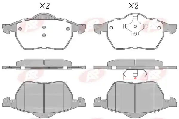 AP-SA fékbetétkészlet, tárcsafék - 5AP612 - TothCarparts
