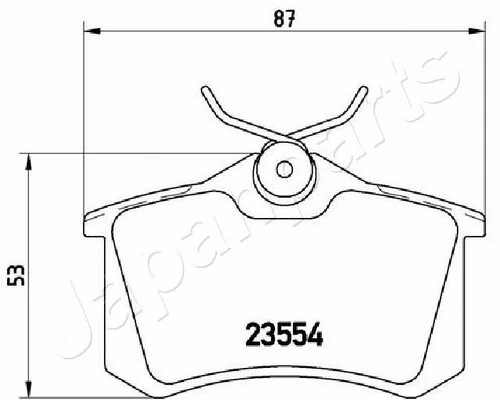 PEMEBLA fékbetétkészlet, tárcsafék - JAPPP-0700AF - TothCarparts