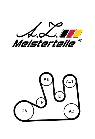 A.Z. Meisterteile hosszbordás szíj készlet - AZMT-20-030-1030 - TothCarparts
