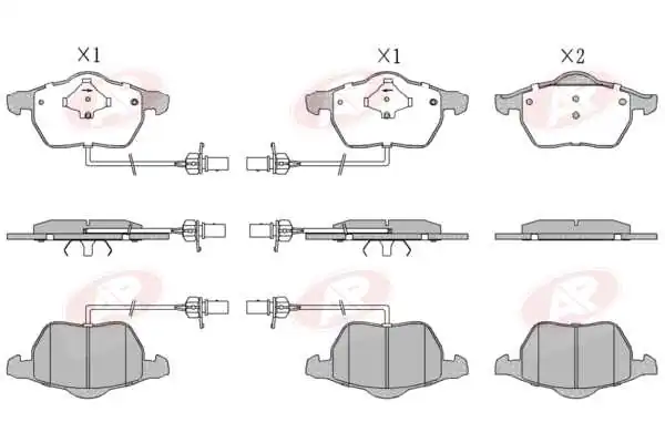 AP-SA fékbetétkészlet, tárcsafék - 5AP790 - TothCarparts