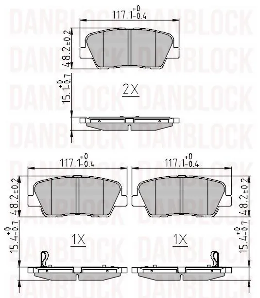 DANBLOCK fékbetétkészlet, tárcsafék - DB 510918 - TothCarparts