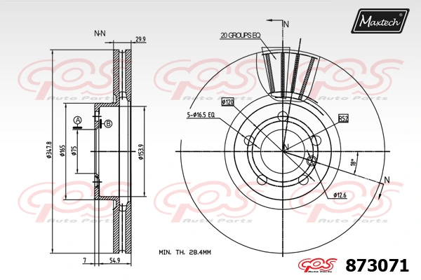 MAXTECH féktárcsa - 873071 - TothCarparts
