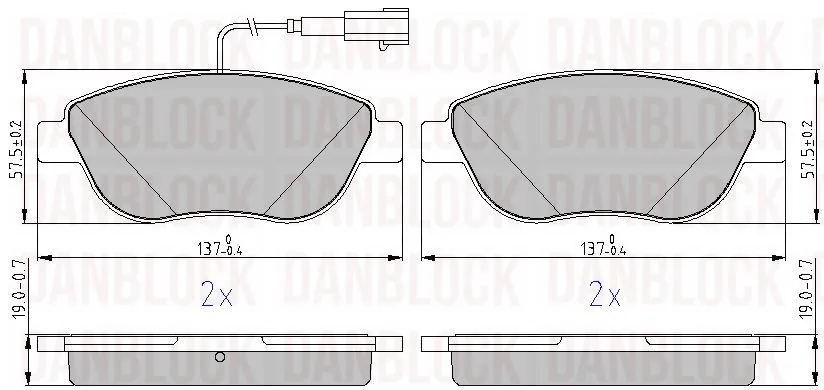 DANBLOCK fékbetétkészlet, tárcsafék - DB 510883 - TothCarparts