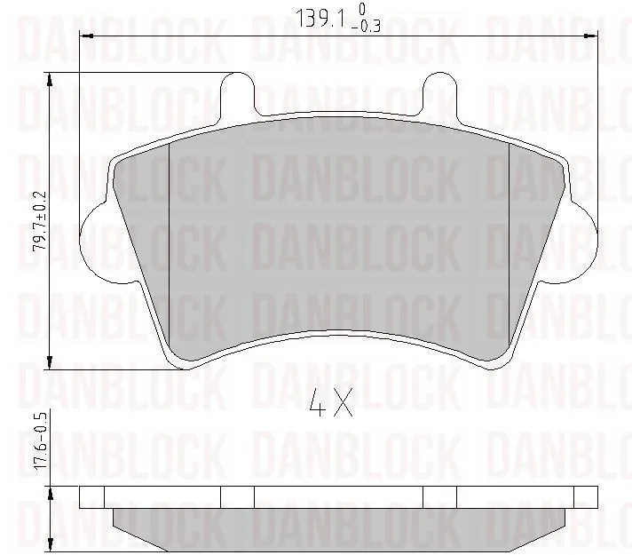 DANBLOCK fékbetétkészlet, tárcsafék - DB 510368 - TothCarparts