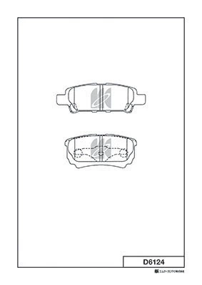 MK Kashiyama fékbetétkészlet, tárcsafék - D6124 - TothCarparts
