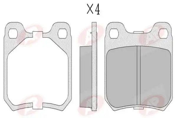 AP-SA fékbetétkészlet, tárcsafék - 5AP334 - TothCarparts