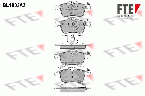 FTE fékbetétkészlet, tárcsafék - 9010412 - TothCarparts