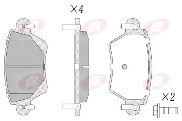 AP-SA fékbetétkészlet, tárcsafék - 5AP897 - TothCarparts