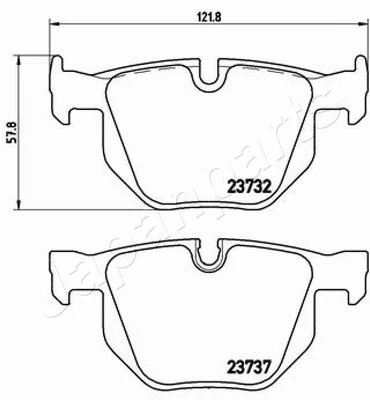 PEMEBLA fékbetétkészlet, tárcsafék - JAPPP-0111AF - TothCarparts