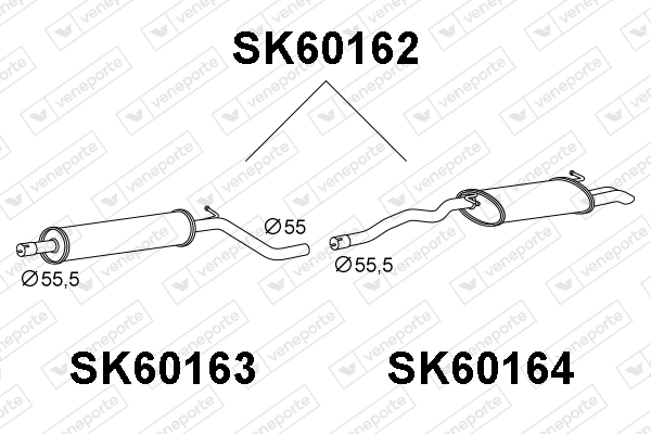 VENEPORTE hátsó hangtompító - SK60162 - TothCarparts