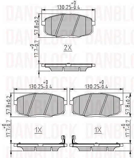 DANBLOCK fékbetétkészlet, tárcsafék - DB 510569 - TothCarparts