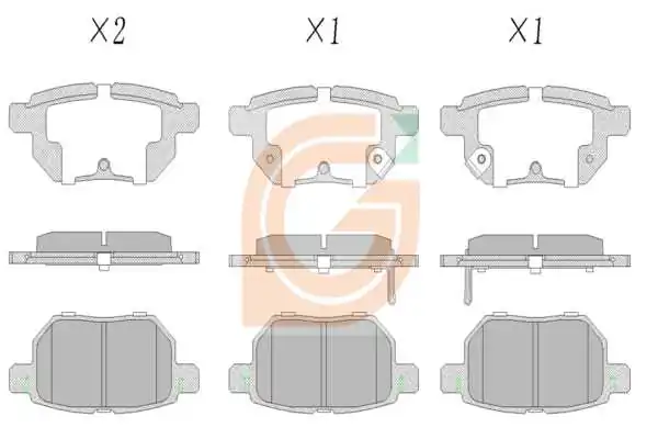 GAMA-SA fékbetétkészlet, tárcsafék - GA20641 - TothCarparts