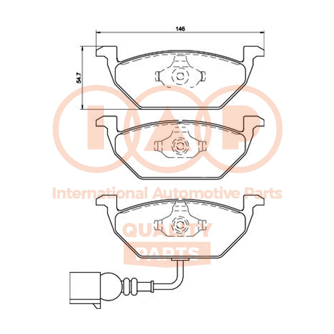 IAP QUALITY PARTS fékbetétkészlet, tárcsafék - 704-50041 - TothCarparts