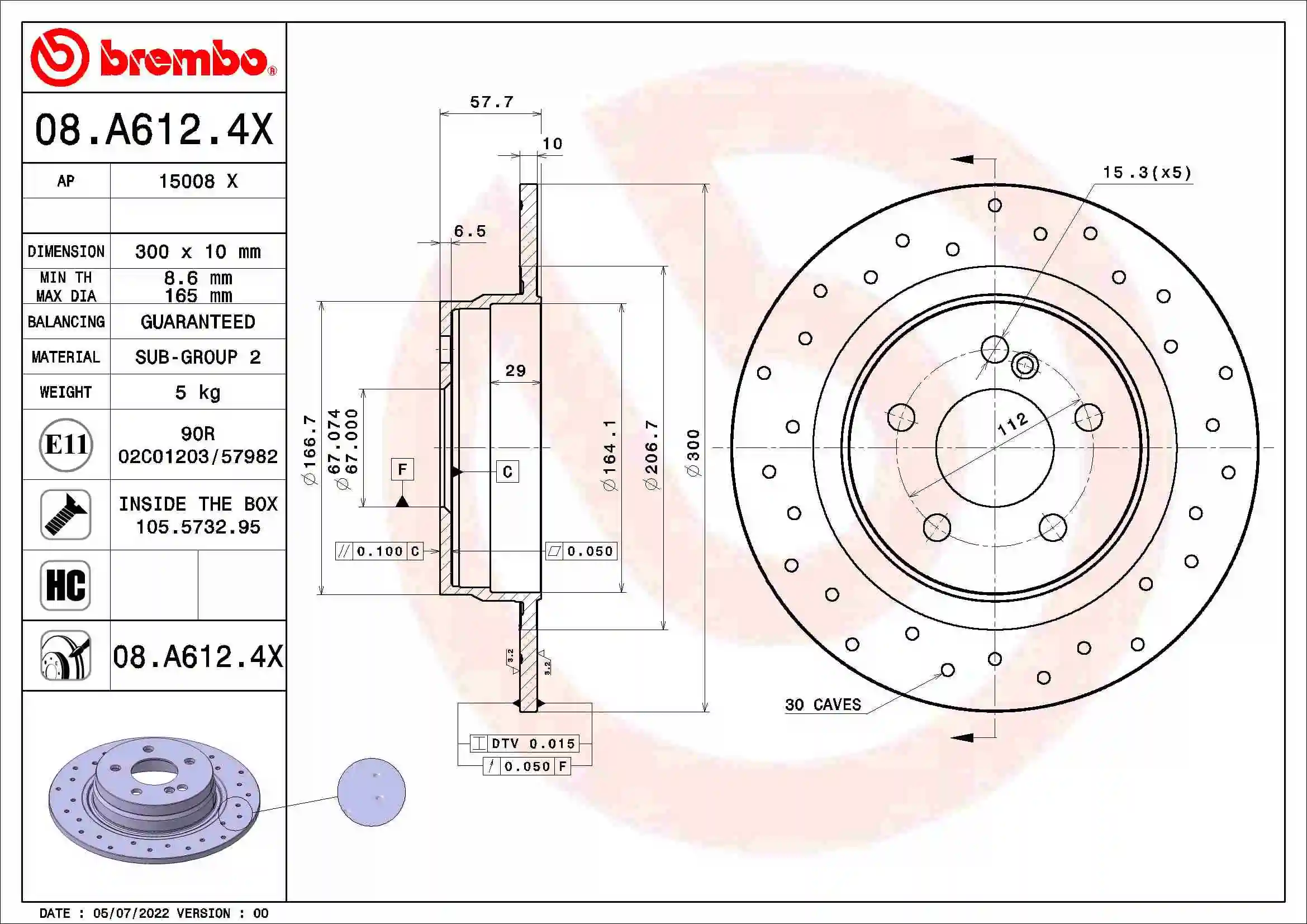AP féktárcsa - 15008 X - TothCarparts