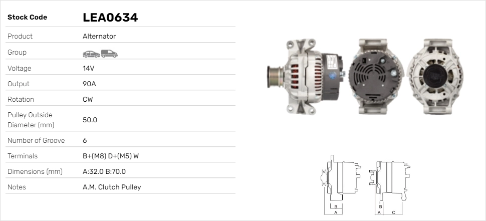 LE Part generátor - LEA0634 - TothCarparts